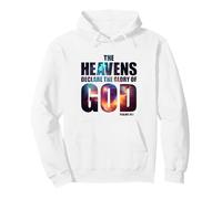 Psalm 19:1 Heavens Declare Glory of God Christian Creation Felpa con Cappuccio