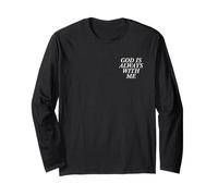 Psalm 23 4 God is Always with Me Stampa Fronte e Retro Maglia a Manica