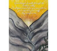 Psalm 23:4 NIV Notebook - Hand painted design print - Bible study, prayers, notes, journaling - 100 pages lined notebook 7.44x9.69"