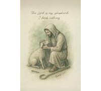 Psalm 23: The Lord Is My Shepherd - Inspirational Scripture Journal, Notebook, or Gift Book with Script Font and Faith-Inspired Watercolor Cover Design