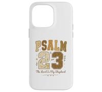 Psalm 23 The Lord Is My Shepherd Stitched Vintage Christian Custodia per iPhone 14 Pro Max