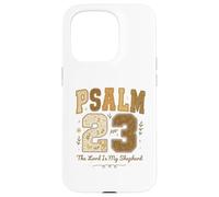 Psalm 23 The Lord Is My Shepherd Stitched Vintage Christian Custodia per iPhone 15 Pro
