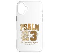 Psalm 23 The Lord Is My Shepherd Stitched Vintage Christian Custodia per iPhone 16 Plus