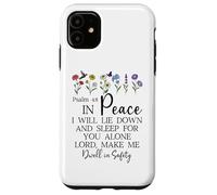 Psalm 4:8 I Will Lie Down and Sleep in Peace God Bible Verse Custodia per iPhone 11