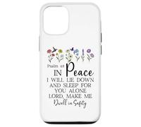 Psalm 4:8 I Will Lie Down and Sleep in Peace God Bible Verse Custodia per iPhone 12/12 Pro