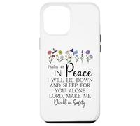 Psalm 4:8 I Will Lie Down and Sleep in Peace God Bible Verse Custodia per iPhone 12 Pro Max