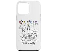 Psalm 4:8 I Will Lie Down and Sleep in Peace God Bible Verse Custodia per iPhone 13 Pro Max