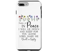 Psalm 4:8 I Will Lie Down and Sleep in Peace God Bible Verse Custodia per iPhone 7 Plus/8 Plus
