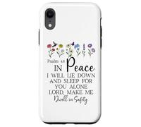 Psalm 4:8 I Will Lie Down and Sleep in Peace God Bible Verse Custodia per iPhone XR