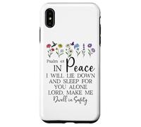 Psalm 4:8 I Will Lie Down and Sleep in Peace God Bible Verse Custodia per iPhone XS Max