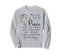 Psalm 4:8 I Will Lie Down And Sleep in Peace God Bible Verse Felpa