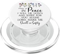 Psalm 4:8 I Will Lie Down and Sleep in Peace God Bible Verse PopSockets PopGrip per MagSafe