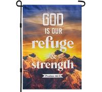 Psalm 46:1 God Is Our Refuge And Strength Bandiera Da Giardino Robuste Bandiere Durevole Flag Per Esterno Interno Feste 30X45Cm