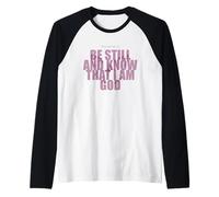 Psalm 46:10 Be Still & Know - Women Girls Butterfly Maglia con Maniche Raglan