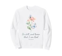 Psalm 46:10 Be Still & Know - Women Girls Butterfly (White) Felpa
