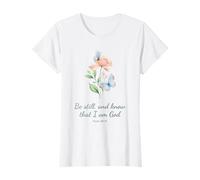 Psalm 46:10 Be Still & Know - Women Girls Butterfly (White) Maglietta