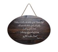 Psalm 91:1 2 Whoever Dwells in The Shelter of The Most High Will Rest in The Shadow of The Almighty Cartello di benvenuto in legno rustico per portico anteriore porta aula Coffee Club Targa in legno