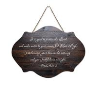 Psalm 92:1 2 It Is Good to Praise The Lord And Make Music to Your Name, O Most High, cartello in legno stampato rustico da parete con citazioni, poster per ufficio, decorazione per la casa, 15,2 x