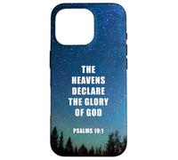 Psalms 19:1 The Heavens Declare Glory of GOD - Faith Verse Custodia per iPhone 16 Pro