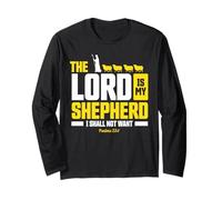 Psalms 23:1 The Lord Is My Shepherd Christian Wear Maglia a Manica