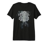 Psalms 23:4 Though I Walk Through The Valley Christian Bible Maglietta Premium
