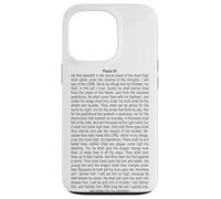Psalms 91 Full KJV Bible Verse Protection & Safety Blessing Custodia per iPhone 13 Pro