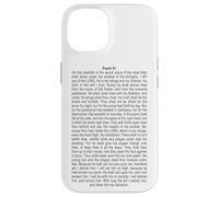 Psalms 91 Full KJV Bible Verse Protection & Safety Blessing Custodia per iPhone 14