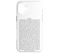 Psalms 91 Full KJV Bible Verse Protection & Safety Blessing Custodia per iPhone 16 Plus