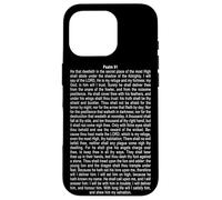 Psalms 91 Full KJV Bible Verse Protection & Safety Blessing Custodia per iPhone 16 Pro