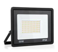 Psatfito G Faretto LED da Esterno da 50w, LED da Cantiere Super Luminose da 5400 Lm, Ip66 Impermeabile, Proiettore per Esterni da 3000K per Magazzino, Garage, Cortile, Confezione da 1