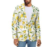 Psaytomey Blazer da uomo oversize giacche blazer con tasche cappotti sportivi da uomo giacca blazer leggera con un bottone