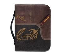 Psaytomey Borsa biblica da donna in pelle PU motivo cavalli con manico e chiusura lampo, borsa portatile per studio biblico, per attività all'aperto, ultimo intervento, diario