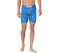 PSD Boxer da Uomo Con Stampa a Bandana, 17,8 cm, Traspirante e di Supporto, Tessuto Confortevole, Blu | Bandana Hype Blue, Large