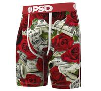 PSD Money Roses Boxer da uomo - 17,8 cm cavallo traspirante e di supporto intimo da uomo con tessuto traspirante, Pile & Rose, Small