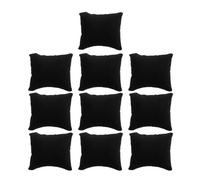 PSDFJAD ZHGUIMING 10 pezzi cuscino for braccialetto in velluto multicolore cuscino for gioielli cuscino for orologio braccialetto espositore set borsa for cuscino for gioielli(schwarz)