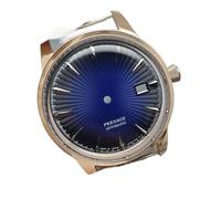 PSDFJAD ZHGUIMING Cassa for Orologio da Uomo da 40 mm, quadrante da 35 mm, Cassa in Cristallo a Bolle Color Argento Rosa NH35, Accessorio di Ricambio for Movimento NH35 NH36 / NH38(749-13 Rose Case)