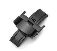 PSDFJAD ZHGUIMING Cinturino for orologio con chiusura deployante a farfalla con doppio pulsante in acciaio inossidabile solido 12/14/16/18/20/22/24mm Novità(schwarz,22mm)