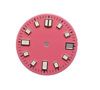 PSDFJAD ZHGUIMING Modifica quadrante Orologio da 28,5 mm, quadrante Luminoso Verde con Data Singola, Accessorio for Orologio Adatto al Movimento NH35(Rosa)