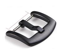 PSDFJAD ZHGUIMING Pulsante cinturino cinturino con fibbia in acciaio inossidabile for cinturino 18mm 20mm 22mm 16mm 24mm Chiusura Matal Accessori for orologi(schwarz,18mm)