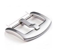 PSDFJAD ZHGUIMING Pulsante cinturino cinturino con fibbia in acciaio inossidabile for cinturino 18mm 20mm 22mm 16mm 24mm Chiusura Matal Accessori for orologi(Silver,16mm)