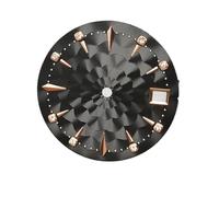 PSDFJAD ZHGUIMING Quadrante da 29 mm con Motivo Radiale e Design a Scala di Diamanti, Superficie da Donna, Accessori modificati for Movimento NH35/NH36(Black Rose Nail)