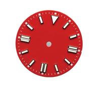 PSDFJAD ZHGUIMING Quadrante dell'orologio da 28,5 mm con Superficie Smaltata Colorata e quadranti Luminosi Verdi for Movimento Meccanico NH35/ETA2836/8215(Red)