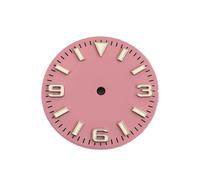 PSDFJAD ZHGUIMING Quadrante dell'orologio da 28,5 mm, quadrante a chiodo 369, quadrante Luminoso Verde, Accessorio modificato for Orologio da Uomo for Movimento NH35/ NH36/ 4R/ 7S(Rosa)