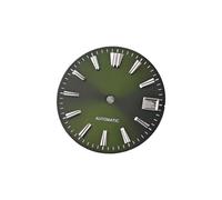 PSDFJAD ZHGUIMING Quadrante dell'orologio NH35 da 28,5 mm, quadrante dell'orologio Non Luminoso, Parti di Ricambio for Orologi Adatte al Movimento NH35/NH36(Verde)