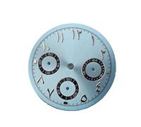 PSDFJAD ZHGUIMING Quadrante dell'orologio VK63 da 29,5 mm, Superficie araba, cronografo, quadranti multifunzionali, Accessori for Orologi al Quarzo for Movimento VK63(Silver Ice Blue)