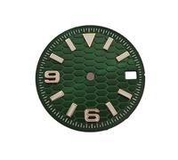 PSDFJAD ZHGUIMING Quadrante e lancette da 28,5 mm, quadrante con Scala a chiocciola Dorata, Parti di Ricambio for Orologio Luminoso Verde for Movimento NH35(Green Gold Nail)