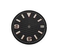 PSDFJAD ZHGUIMING Quadrante e lancette da 28,5 mm, quadrante con Scala a Unghie Rosa, Parti di Ricambio for Orologio Luminoso Verde for Movimento NH35(Black Rose Nail)