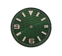 PSDFJAD ZHGUIMING Quadrante e lancette da 28,5 mm, quadrante con Scala a Unghie Rosa, Parti di Ricambio for Orologio Luminoso Verde for Movimento NH35(Green Rose Nail)