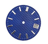 PSDFJAD ZHGUIMING Quadrante for Orologio da 28,5 mm Quadrante NH35 Superficie Strutturata a Onde Quadrante for Orologi Senza luminescenza Accessori for Orologi for Movimento NH35(Deep Blue)