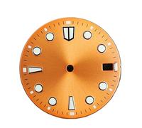 PSDFJAD ZHGUIMING Quadrante for Orologio NH35 da 28,5 mm C3 Verde Luminoso con Raggi di Sole, Accessori for Orologi for Movimento NH35/ NH36/ 4R/ 7S(Arancione)